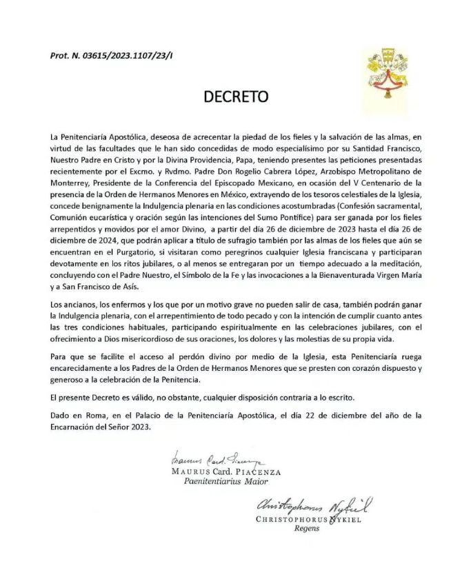 Franciscanos celebram 500 anos de presenca no Mexico 2