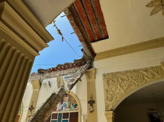 Teto de igreja dedicada a São Gregório Magno desaba no México 2 Teto de igreja dedicada a Sao Gregorio Magno desaba no Mexico 3