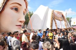 População da cidade de Natal recebe imagem gigante de Nossa Senhora de Fátima 1 Foto: Reprodução